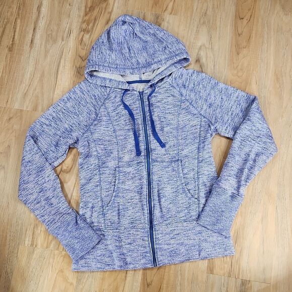 🔺️Gap Fit Purple Variegated Zippered Athletic Hoodie Medium - Picture 1 of 14